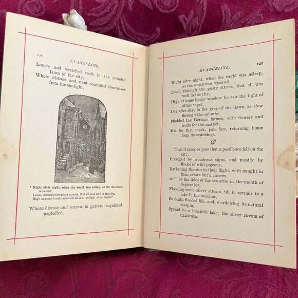 Ca 1890s Vintage Book: Evangeline and Other Poems by Henry W. Longfellow - Picture 8 of 12